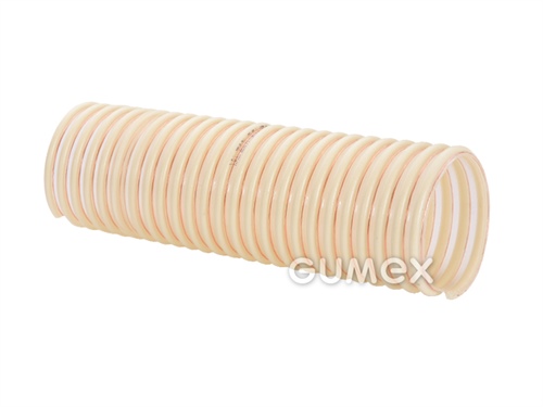 ZEUS PU ANTISTATIC, 50mm, -0,8bar, PU, PVC Spirale, gelber Kupferdraht, -40°C/+80°C, transparent, 